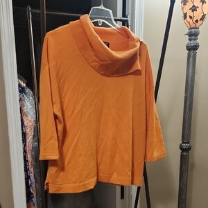 Jones New York Vibrant Orange Cowl Neck Sweater